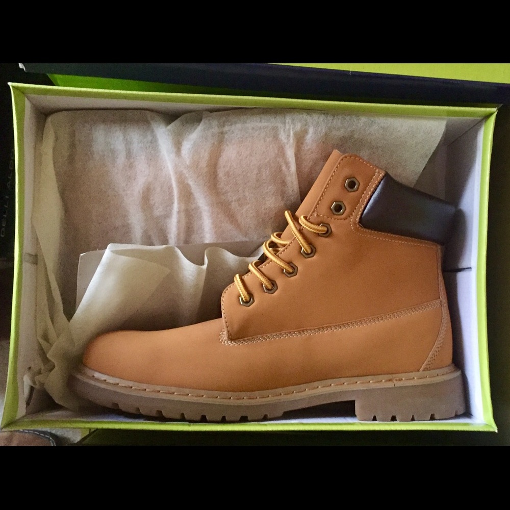 POLAR FOX MENS LEATHER ANKLE BOOTS MILITARY COMBAT - Picture 7 of 7